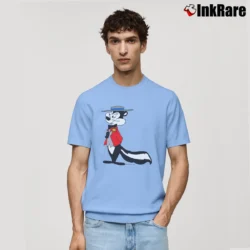 Men’s Pepe Le Pew Skunk Tuxedo Looney Tunes Classic T-Shirt in light blue | Soft, Breathable Everyday Wear