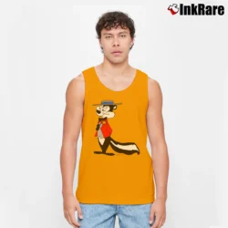 Men’s Pepe Le Pew Skunk Tuxedo Looney Tunes Tank Top in orange | Breathable, Active-Friendly Design