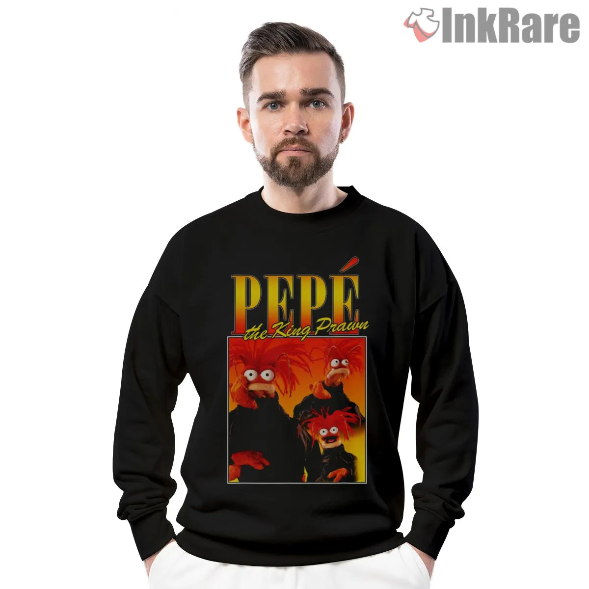 Pepe The King Prawn Bold Character Showcase Cartoon Shirt on graphic shirt for men graphic tee