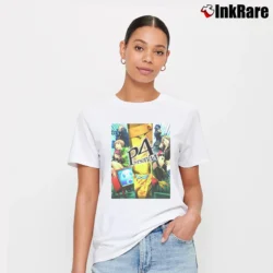 Women’s Persona 4 Game Cover Art Signature T-Shirt in white | Soft, Flattering Fit