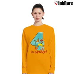 Women’s Pete The Cat 4th Birthday Long-Sleeve Top in orange | Sleek, Versatile, All-Season