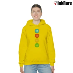 Women’s Pete The Cat Halloween Costume Yellow Buttons Cozy Hoodie in yellow | Warm, Structured, Stylish