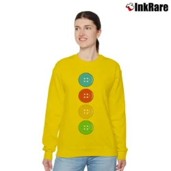 Women’s Pete The Cat Halloween Costume Yellow Buttons Relaxed Sweatshirt in yellow | Soft, Laid-Back Vibe