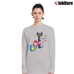 Women’s Pete The Cat Playing Guitar Graphic Long-Sleeve Top in sport grey | Sleek, Versatile, All-Season