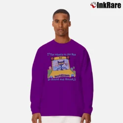Men’s Pete The Cat Wheels On The Bus Long-Sleeve Shirt in purple | Sleek, Lightweight, Year-Round Wear