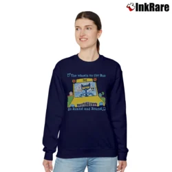 Women’s Pete The Cat Wheels On The Bus Relaxed Sweatshirt in navy | Soft, Laid-Back Vibe
