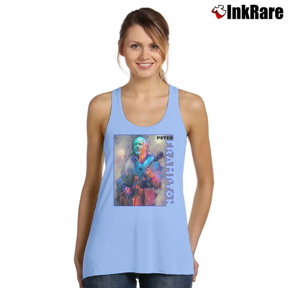 Women’s Peter Frampton Musician Tank Top in light blue | Lightweight, Movement-Friendly