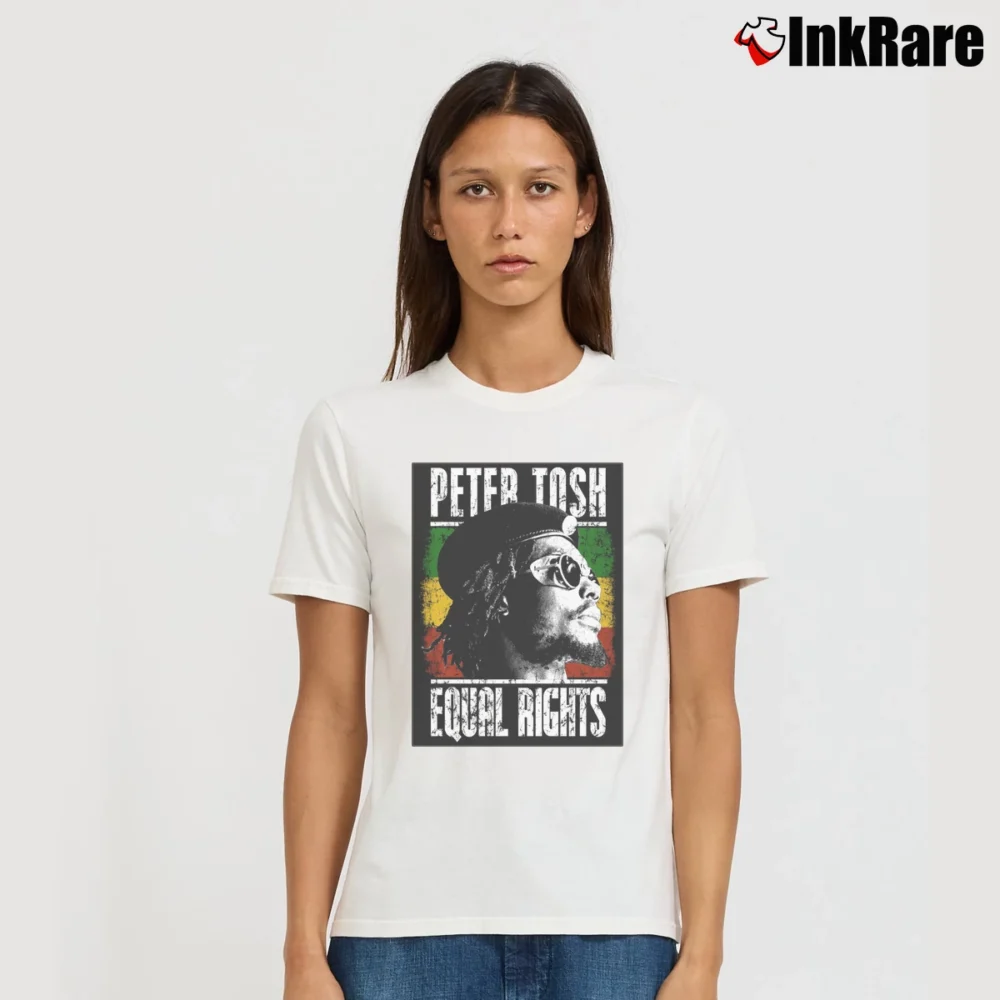 Women’s Peter Tosh Equal Rights Reggae Signature T-Shirt in white | Soft, Flattering Fit