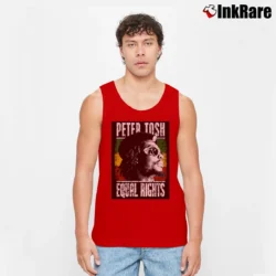Men’s Peter Tosh Equal Rights Reggae Tank Top in red | Breathable, Active-Friendly Design