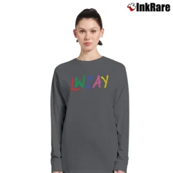 Women’s Pewdiepie Represent Meme Long-Sleeve Top in charcoal | Sleek, Versatile, All-Season