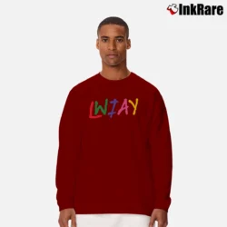 Men’s Pewdiepie Represent Meme Long-Sleeve Shirt in maroon | Sleek, Lightweight, Year-Round Wear