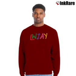 Men’s Pewdiepie Represent Meme Crewneck Sweatshirt in maroon | Cozy Fabric, Clean Style