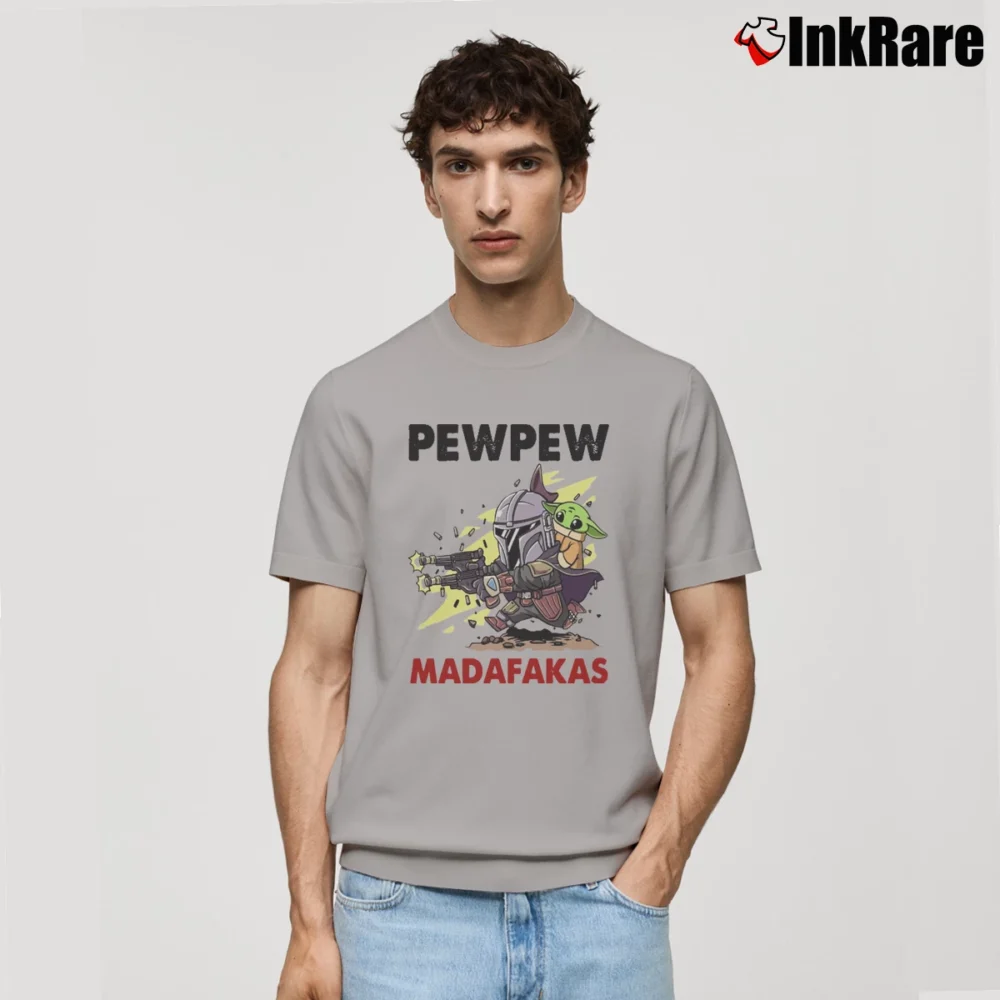 Men’s PewPew Madafakas Darth Vader Baby Yoda Funny Star Wars Classic T-Shirt in sport grey | Soft, Breathable Everyday Wear