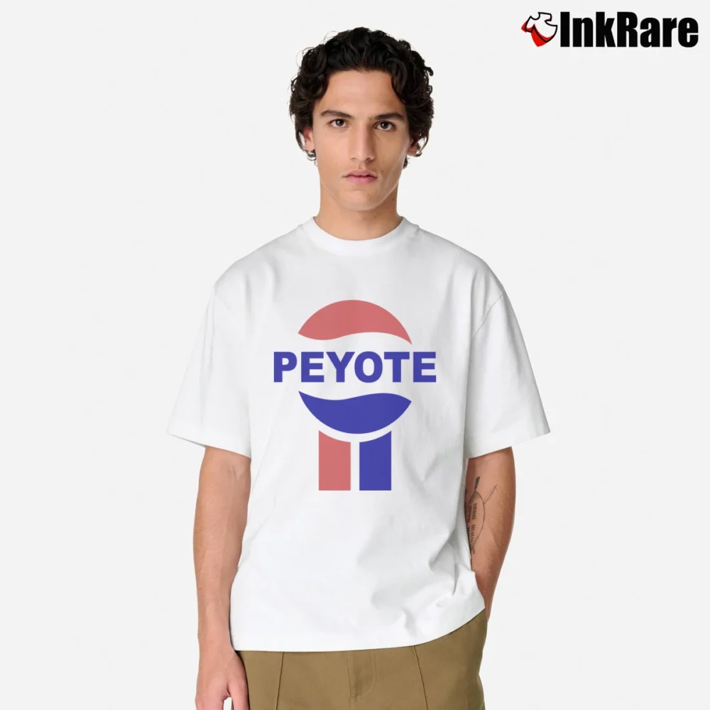 Men’s Peyote Trippy Symbolic Graphic Classic T-Shirt in white | Soft, Breathable Everyday Wear