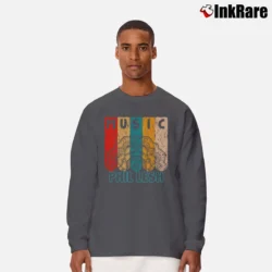 Men’s Phil Lesh Vintage Retro Mandala Long-Sleeve Shirt in charcoal | Sleek, Lightweight, Year-Round Wear