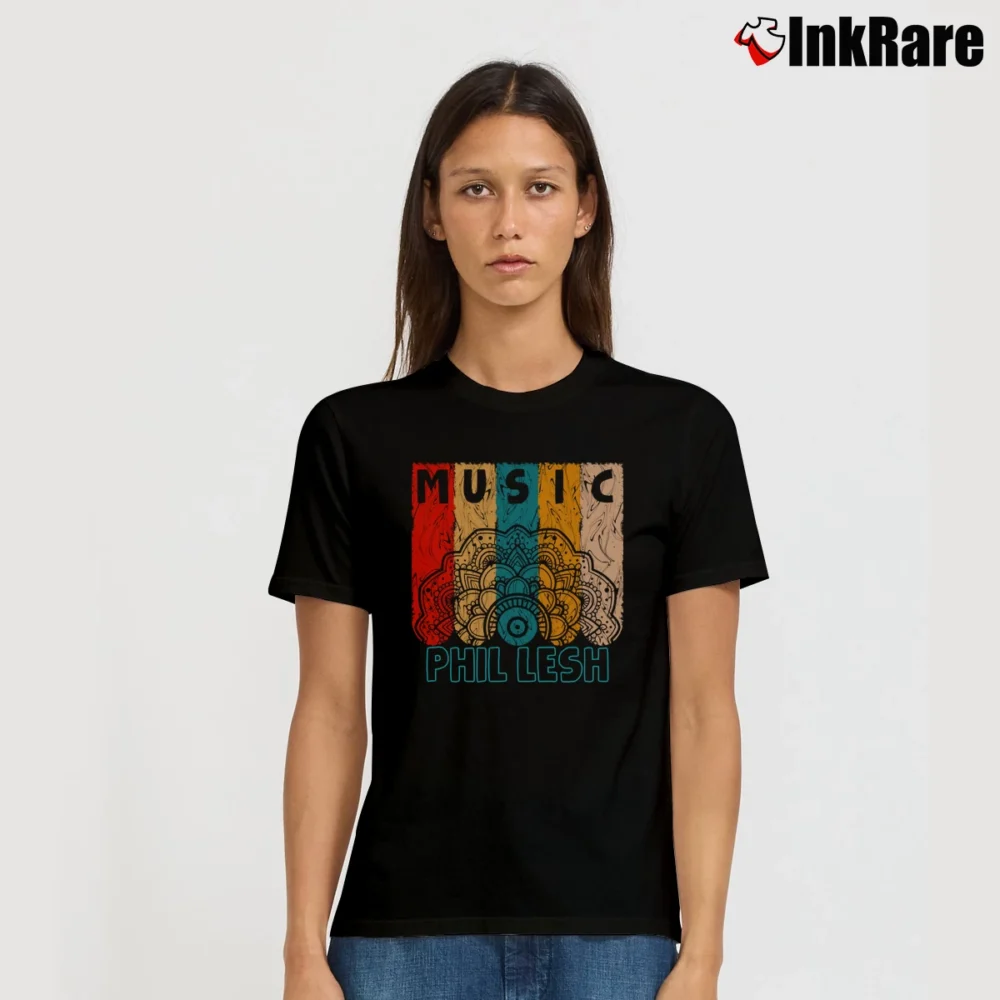 Women’s Phil Lesh Vintage Retro Mandala Signature T-Shirt in black | Soft, Flattering Fit
