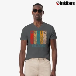 Men’s Phil Lesh Vintage Retro Mandala V-Neck Tee in charcoal | Sharp, Breathable, Everyday Staple