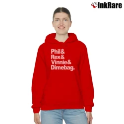 Women’s Phil Rex Vinnie Dimebag Metal Cozy Hoodie in red | Warm, Structured, Stylish