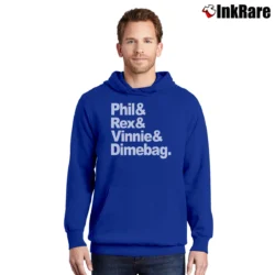 Men’s Phil Rex Vinnie Dimebag Metal Pullover Hoodie in royal blue | Cozy, Durable, Modern Fit
