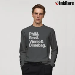 Men’s Phil Rex Vinnie Dimebag Metal Long-Sleeve Shirt in charcoal | Sleek, Lightweight, Year-Round Wear