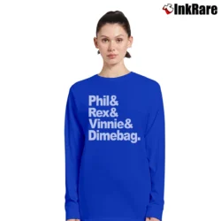 Women’s Phil Rex Vinnie Dimebag Metal Long-Sleeve Top in royal blue | Sleek, Versatile, All-Season