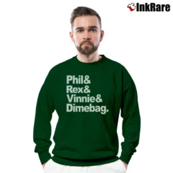 Men’s Phil Rex Vinnie Dimebag Metal Crewneck Sweatshirt in forest green | Cozy Fabric, Clean Style