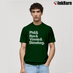 Men’s Phil Rex Vinnie Dimebag Metal Classic T-Shirt in forest green | Soft, Breathable Everyday Wear