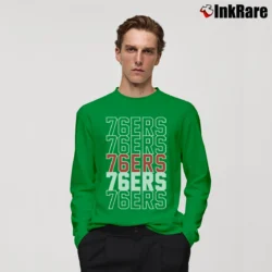 Men’s Philadelphia 76ers Texts Long-Sleeve Shirt in irish green | Sleek, Lightweight, Year-Round Wear