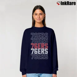 Women’s Philadelphia 76ers Texts Relaxed Sweatshirt in navy | Soft, Laid-Back Vibe