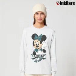 Women’s Philadelphia Eagles Football Mimi Mouse Disney Long-Sleeve Top in white | Sleek, Versatile, All-Season