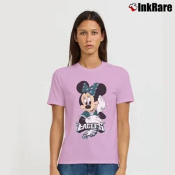 Women’s Philadelphia Eagles Football Mimi Mouse Disney Signature T-Shirt in light pink | Soft, Flattering Fit