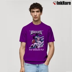 Men’s Philadelphia Eagles Mickey Mouse Fly Eagles Football Classic T-Shirt in purple | Soft, Breathable Everyday Wear