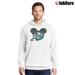 Men’s Philadelphia Eagles Mickey Mouse Football Pullover Hoodie in white | Cozy, Durable, Modern Fit