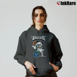 Women’s Philadelphia Eagles Mickey Mouse Super Bowl Football Cozy Hoodie in charcoal | Warm, Structured, Stylish