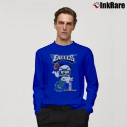 Men’s Philadelphia Eagles Mickey Mouse Super Bowl Football Long-Sleeve Shirt in royal blue | Sleek, Lightweight, Year-Round Wear