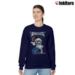 Women’s Philadelphia Eagles Mickey Mouse Super Bowl Football Relaxed Sweatshirt in navy | Soft, Laid-Back Vibe