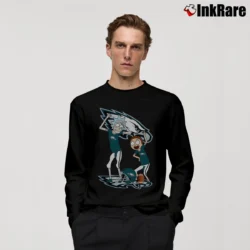 Men’s Philadelphia Eagles Rick And Morty Funny Football Long-Sleeve Shirt in black | Sleek, Lightweight, Year-Round Wear