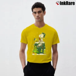 Men’s Philadelphia Eagles Snoopy Christmas Ugly V-Neck Tee in yellow | Sharp, Breathable, Everyday Staple