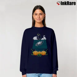 Women’s Philadelphia Eagles Snoopy Pumpkin House Relaxed Sweatshirt in navy | Soft, Laid-Back Vibe