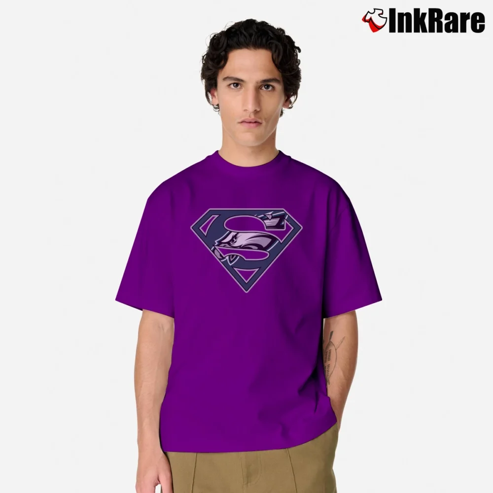 Men’s Philadelphia Eagles Superman Logo NFL Fan Classic T-Shirt in purple | Soft, Breathable Everyday Wear