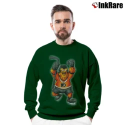 Men’s Philadelphia Hockey Gritty Mascot Keep It Gritty Crewneck Sweatshirt in forest green | Cozy Fabric, Clean Style
