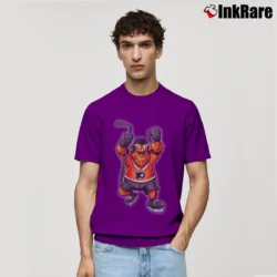 Men’s Philadelphia Hockey Gritty Mascot Keep It Gritty Classic T-Shirt in purple | Soft, Breathable Everyday Wear