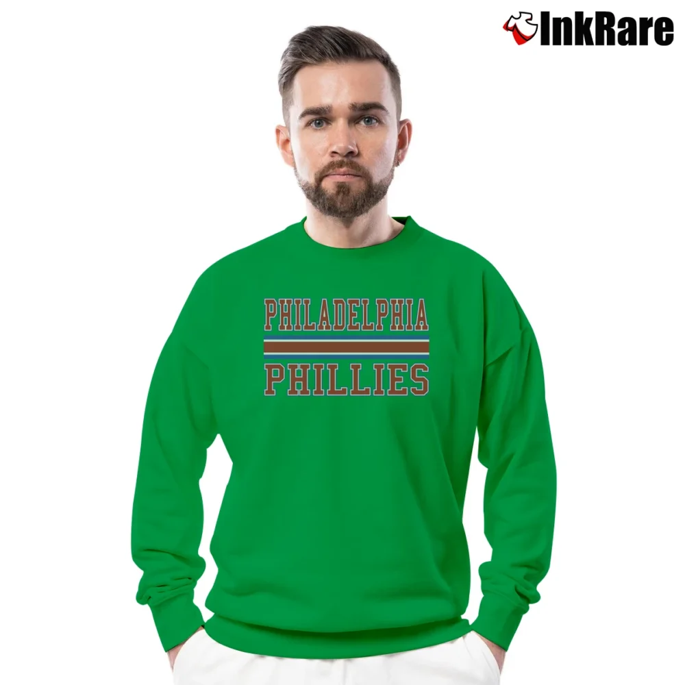 Men’s philadelphia phillies baseball for Loyal MLB Fans Crewneck Sweatshirt in irish green | Cozy Fabric, Clean Style