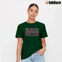 Women’s philadelphia phillies baseball for Loyal MLB Fans Signature T-Shirt in forest green | Soft, Flattering Fit