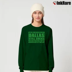 Women’s Philadelphia Phillies Dallas Still Sucks Long-Sleeve Top in forest green | Sleek, Versatile, All-Season