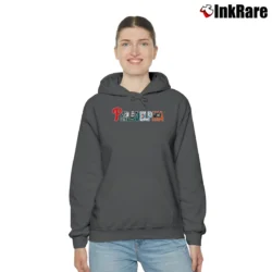 Women’s Philadelphia Phillies Eagles Sports Fan Cozy Hoodie in charcoal | Warm, Structured, Stylish