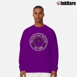 Men’s Philadelphia Phillies EST 1883 Long-Sleeve Shirt in purple | Sleek, Lightweight, Year-Round Wear