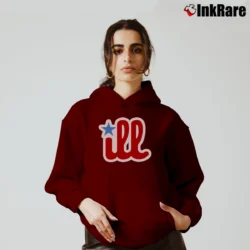 Women’s Philadelphia Phillies Ill 86 Baseball Graphic Cozy Hoodie in maroon | Warm, Structured, Stylish