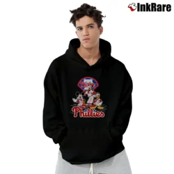 Men’s Philadelphia Phillies Mickey Donald Goofy Baseball Pullover Hoodie in black | Cozy, Durable, Modern Fit