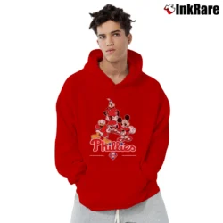 Men’s Philadelphia Phillies Mickey Donald Goofy Fan Pullover Hoodie in red | Cozy, Durable, Modern Fit